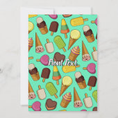 Eiscreme-Hintergrund Einladung (Vorderseite)