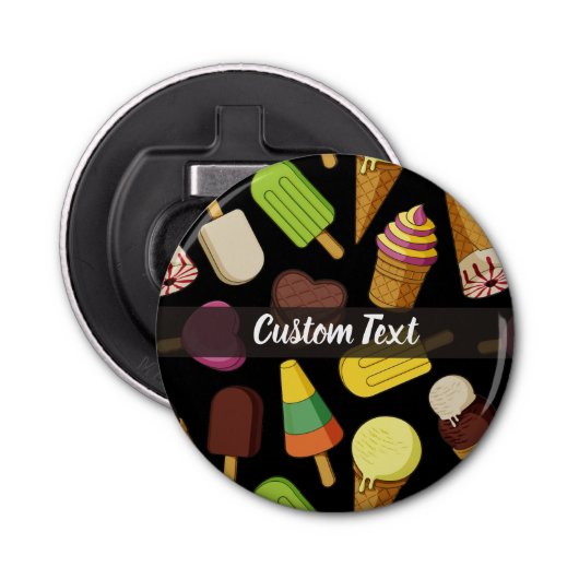 Eiscreme-Hintergrund Flaschenöffner (Vorderseite)