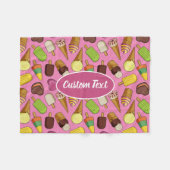 Eiscreme-Hintergrund Fleecedecke (Vorderseite (Horizontal))