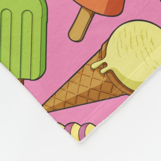 Eiscreme-Hintergrund Fleecedecke (Ecke)