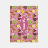 Eiscreme-Hintergrund Fleecedecke (Vorderseite)