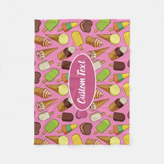 Eiscreme-Hintergrund Fleecedecke (Vorderseite)