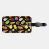 Eiscreme-Hintergrund Gepäckanhänger (Rückseite horizontal)