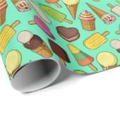 Eiscreme-Hintergrund Geschenkpapier (Rolleneckpunkt)