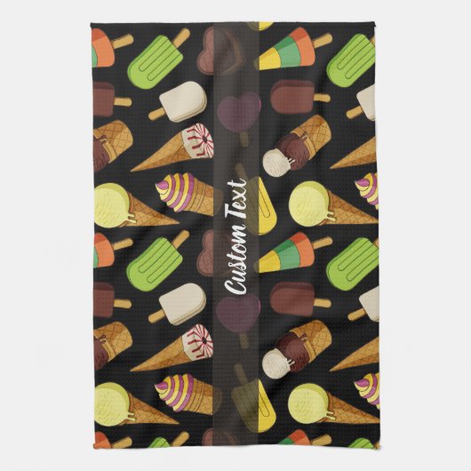 Eiscreme-Hintergrund Geschirrtuch (Vertikal)