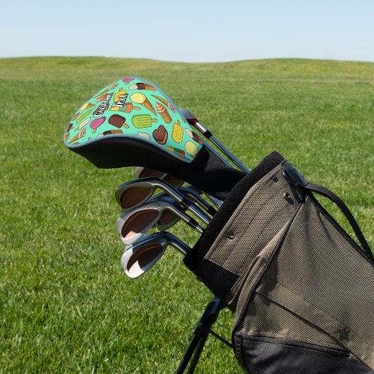 Eiscreme-Hintergrund Golf Headcover (In SItu)