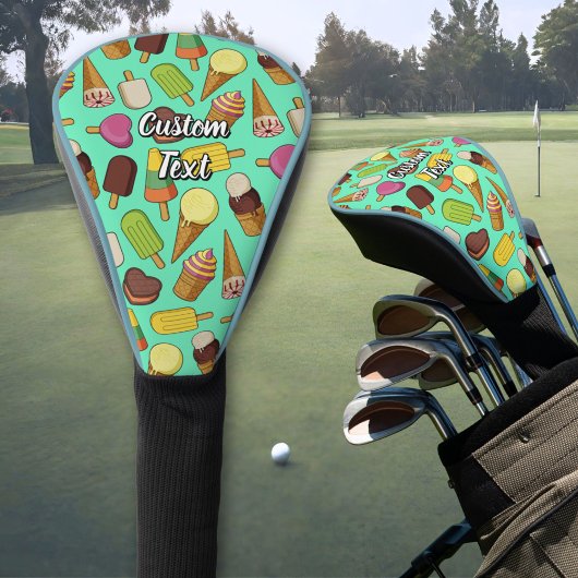 Eiscreme-Hintergrund Golf Headcover