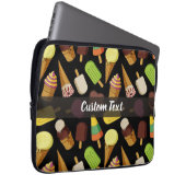 Eiscreme-Hintergrund Laptopschutzhülle (Vorne Rechts)