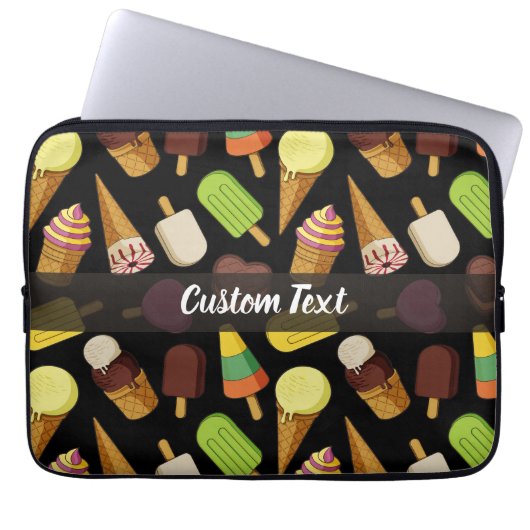 Eiscreme-Hintergrund Laptopschutzhülle (Vorderseite)