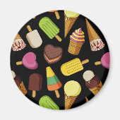 Eiscreme-Hintergrund Magnet (Vorne)