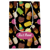 Eiscreme-Hintergrund Mittlere Geschenktüte (Vorderseite)