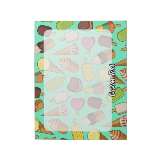 Eiscreme-Hintergrund Notizblock (Rotiert)