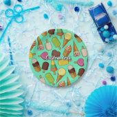 Eiscreme-Hintergrund Pappteller (Party)