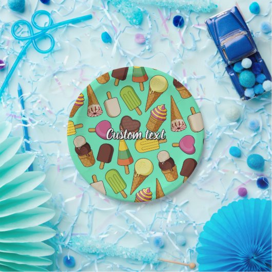 Eiscreme-Hintergrund Pappteller (Party)