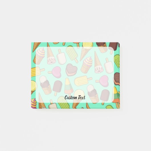 Eiscreme-Hintergrund Post-it Klebezettel (Vorderseite)