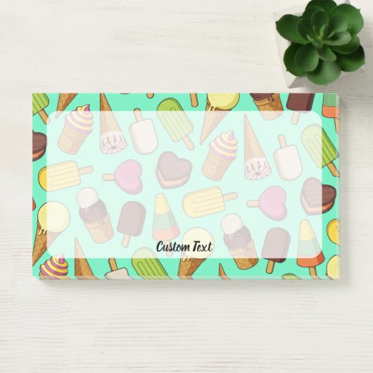 Eiscreme-Hintergrund Post-it Klebezettel (Büro)