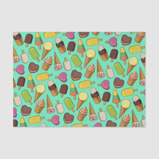 Eiscreme-Hintergrund Seidenpapier (Vorderseite)