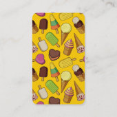 Eiscreme-Hintergrund Visitenkarte (Rückseite)