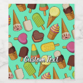 Eiscreme-Hintergrund Weinetikett (Einzelnes Label)