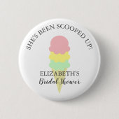Eiscreme-Hochzeitsdusche Button (Vorderseite)