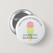 Eiscreme-Hochzeitsdusche Button (Vorne & Hinten)