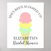 Eiscreme-Hochzeitsdusche Poster (Vorne)
