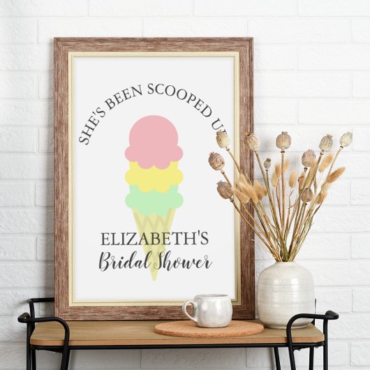 Eiscreme-Hochzeitsdusche Poster