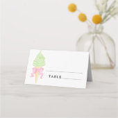 Eiscreme-Hochzeitsplatzkarten Platzkarte (Rückseite)