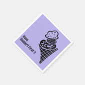 Eiscreme-Holzschnitt Serviette (Ecke)