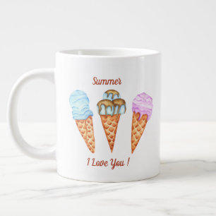 Eiscreme I Liebe Sie Niedlichen Sommer Jumbo-Tasse