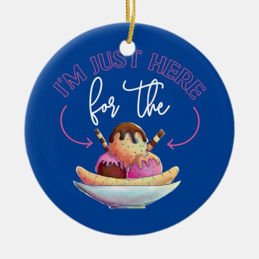 Eiscreme Ich bin nur für die Keramik Ornament (Vorne)