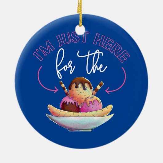 Eiscreme Ich bin nur für die Keramik Ornament (Hinten)