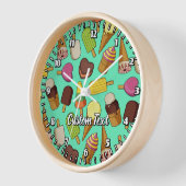 Eiscreme-Icons Große Uhr (Winkel)