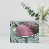 Eiscreme in einer Schüssel Postkarte (Stehend Vorderseite)