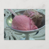 Eiscreme in einer Schüssel Postkarte (Vorderseite)