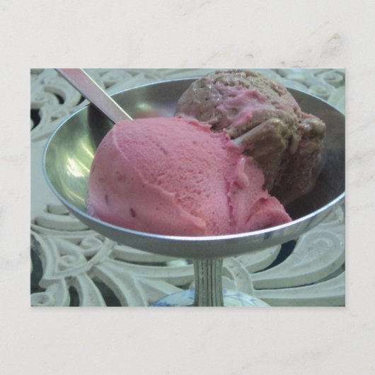 Eiscreme in einer Schüssel Postkarte (Vorderseite)