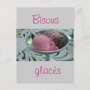 Eiscreme in einer Schüssel Postkarte