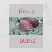 Eiscreme in einer Schüssel Postkarte (Vorderseite)