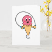 Eiscreme in Fitness mit Seile Karte (Gelbe Blume)