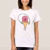 Eiscreme in Fitness mit Seile T-Shirt (Vorderseite)