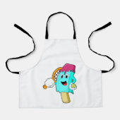 Eiscreme in Tennis mit Tennisschläger Schürze (Vorderseite)