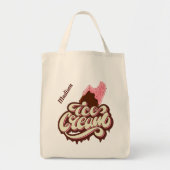 Eiscreme-individuelle Name-Totbeutel Tragetasche (Vorne)