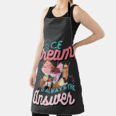Eiscreme ist immer die Antwort lustiges Sprichwort Schürze (InSitu)