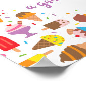 Eiscreme ist immer eine gute Idee, ein Zitat-Poste Poster (Ecke)