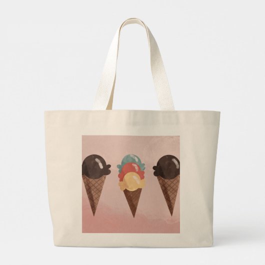 Eiscreme Jumbo Stoffbeutel (Rückseite)