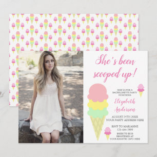 Eiscreme-Junggeselinnen-Abschied Einladung