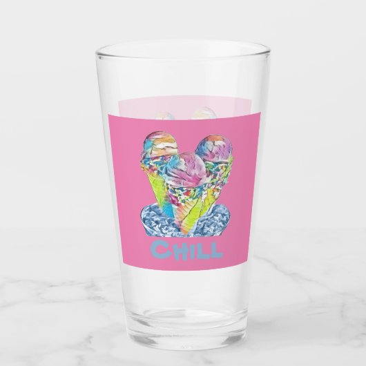 Eiscreme-Kälte Glas (Vorderseite)