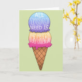 Eiscreme Karte (Gelbe Blume)