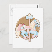 Eiscreme-Karussell Postkarte (Vorne/Hinten)