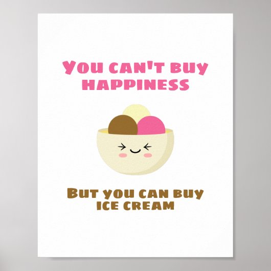 Eiscreme kaufen poster (Vorne)